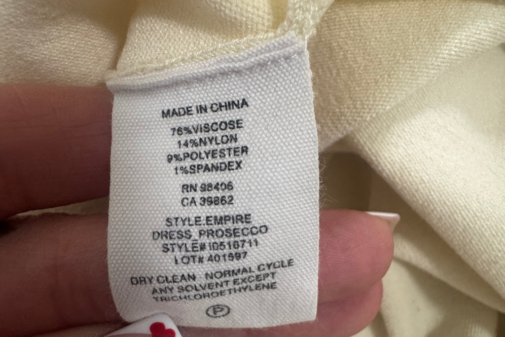 Theory Ivory Knit Empire Dress / Size S