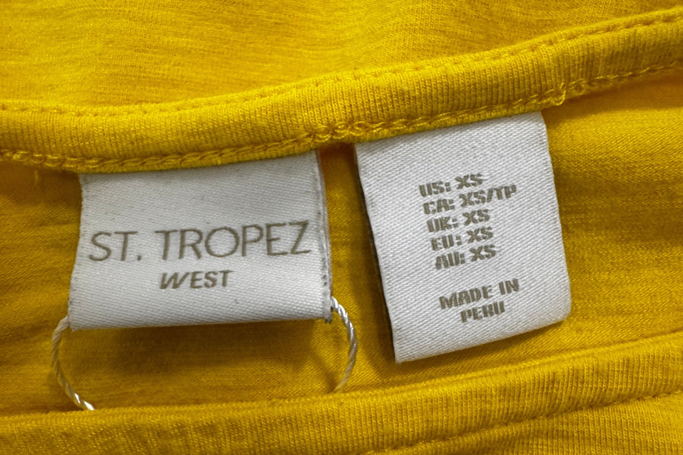 St.Tropez West Ribbed Modal Cotton Tee / Size XS