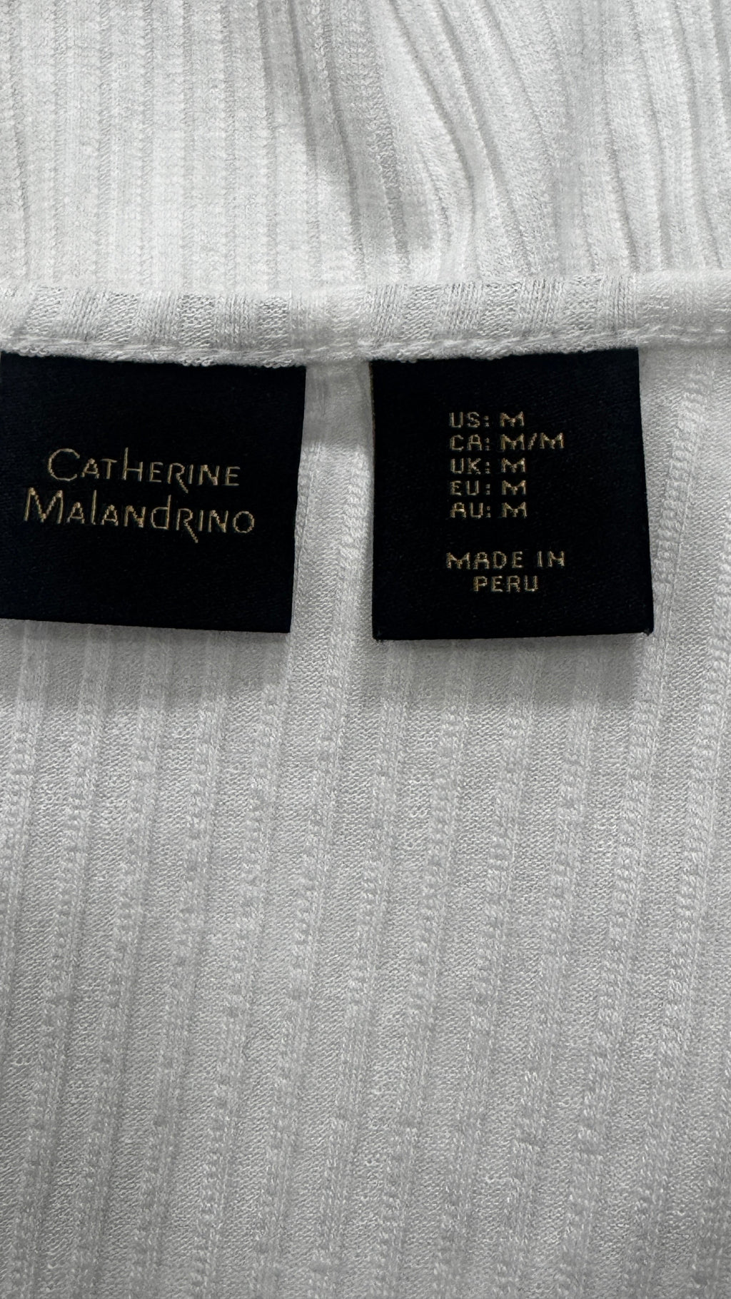 Catherine Malandrino Ribbed Modal Top / Size M