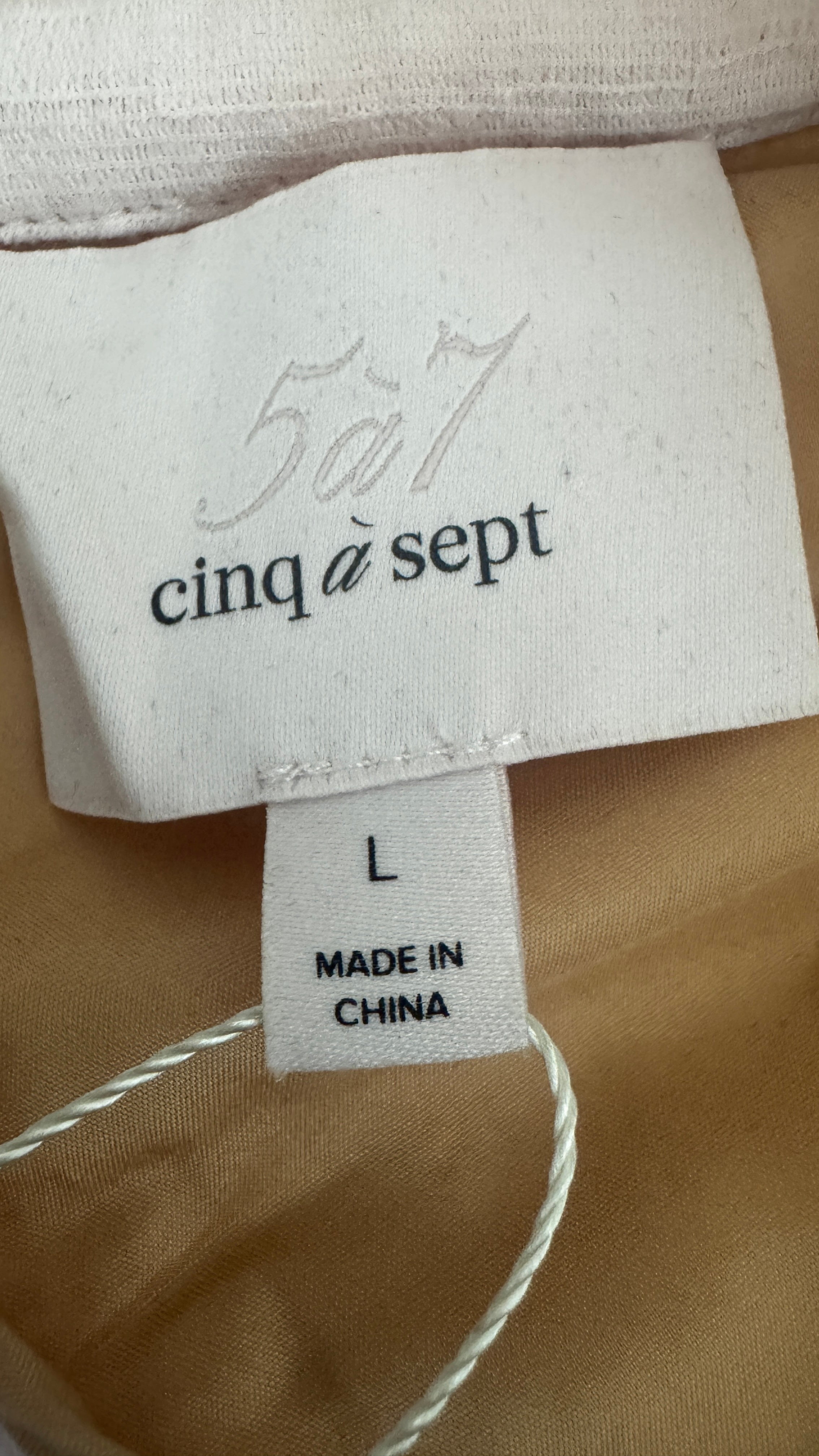 Cinq A Sept Cecily Lace Choker V-neck Top In Pink / Size L