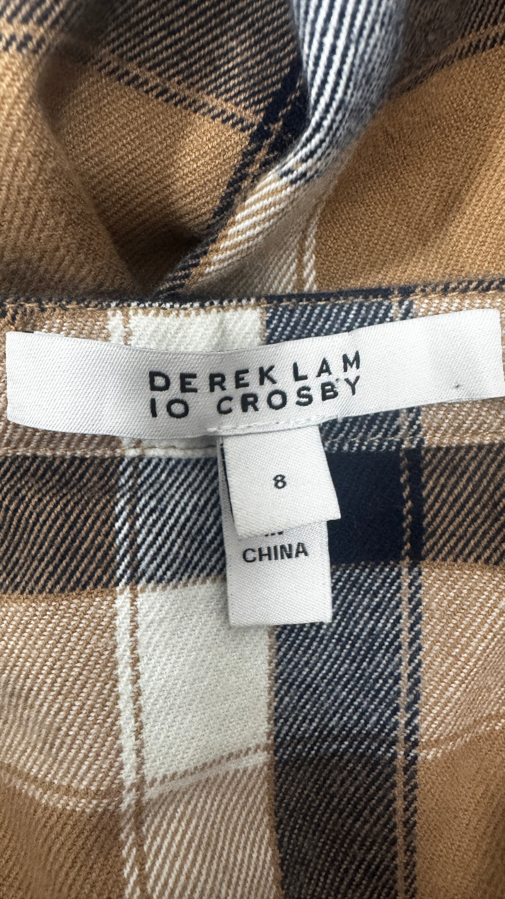 Derek Lam Plaid Tie Waist Dress / Size 8