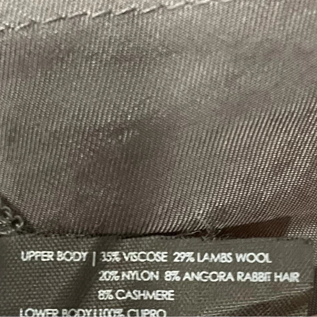 Club Monaco Ivory Sweater Black Satin Slip Skirt Dress / Size XS