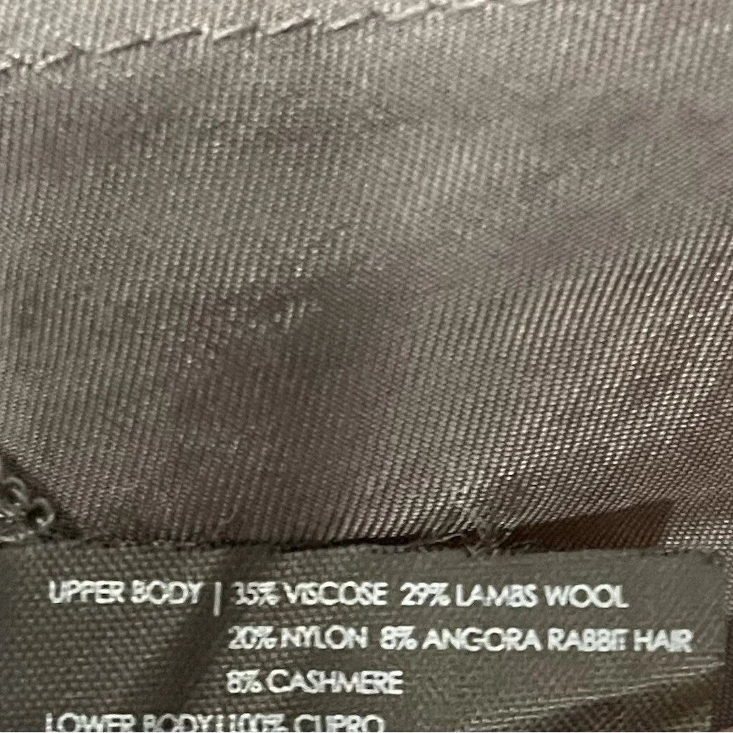 Club Monaco Ivory Sweater Black Satin Slip Skirt Dress / Size XS