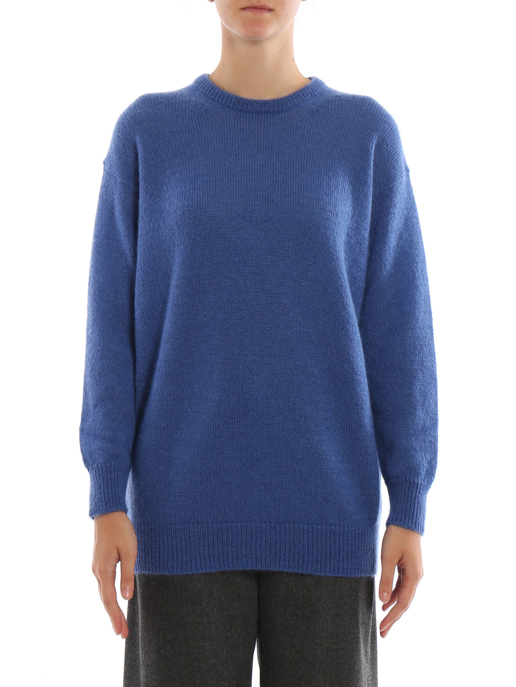 Max Mara Mohair Blend Crew Neck Sweater / Size XL