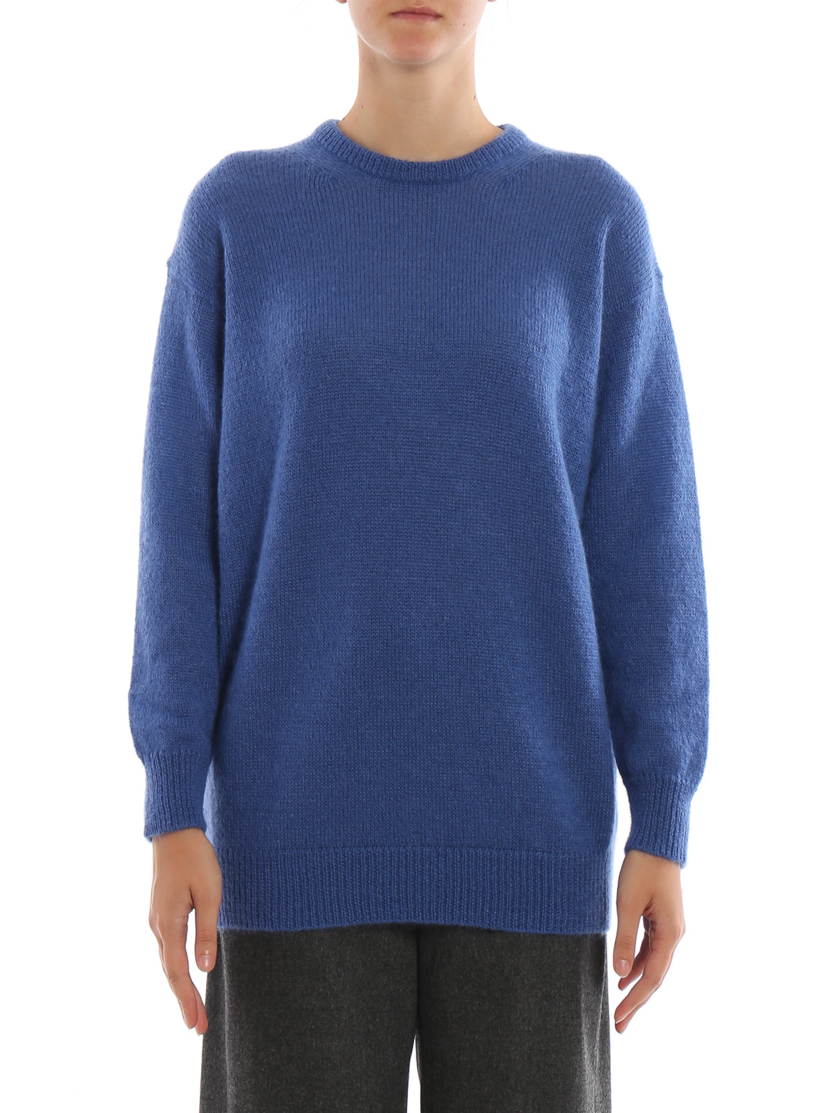 Max Mara Mohair Blend Crew Neck Sweater / Size XL