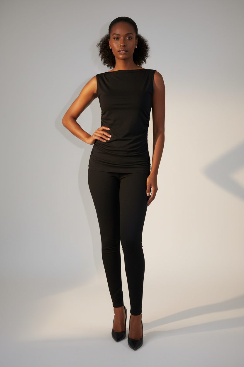 Model in Wolford top