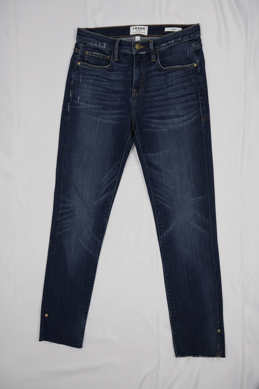 Rotated FRAME jeans - front view