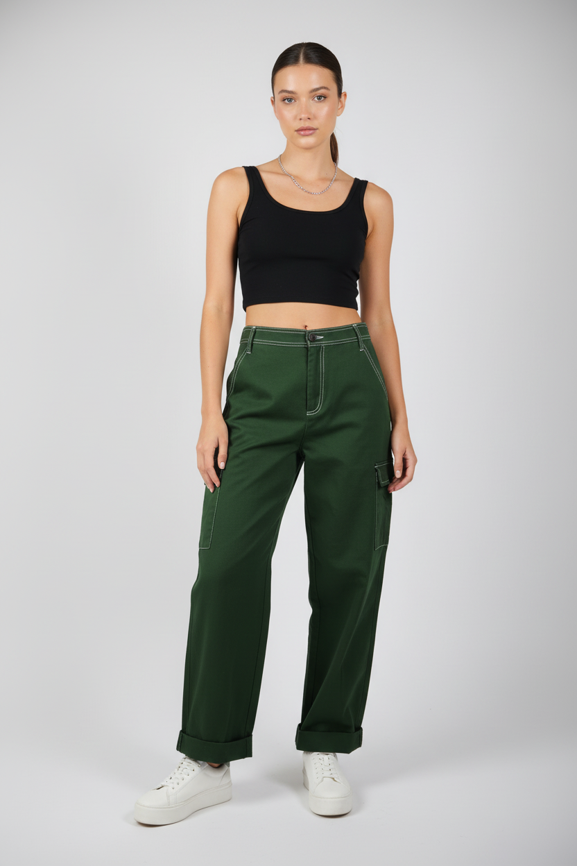 Sandy Liang Cargo Pants Model Shot