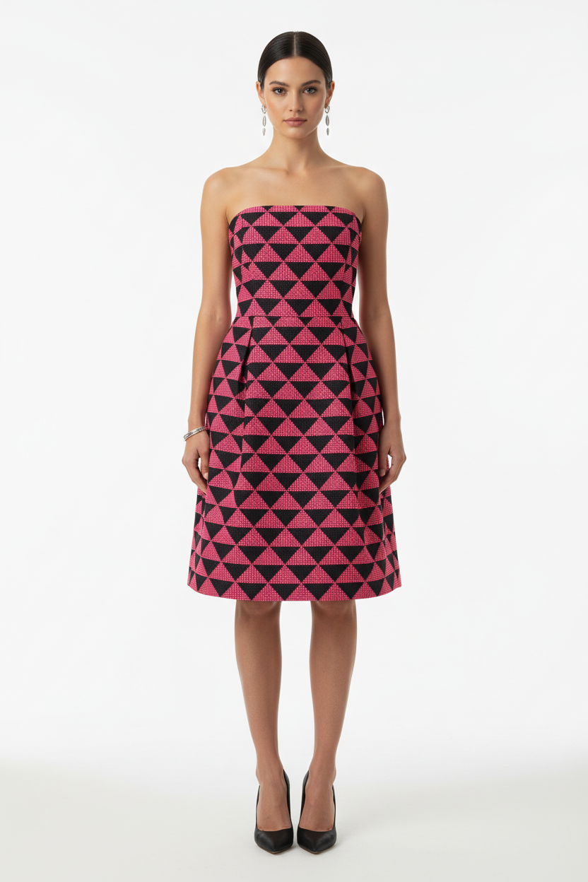Trina Turk Geometric Dress Model Shot